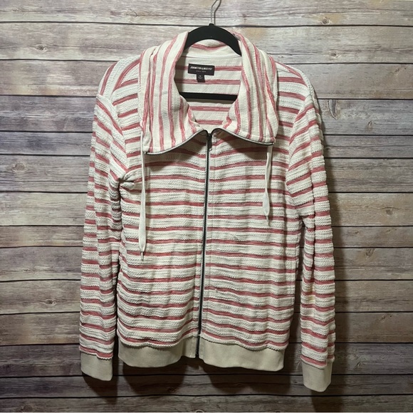 ⭐️ Johnston & Murphy Zip front textured sweatshirt size medium - Picture 1 of 6